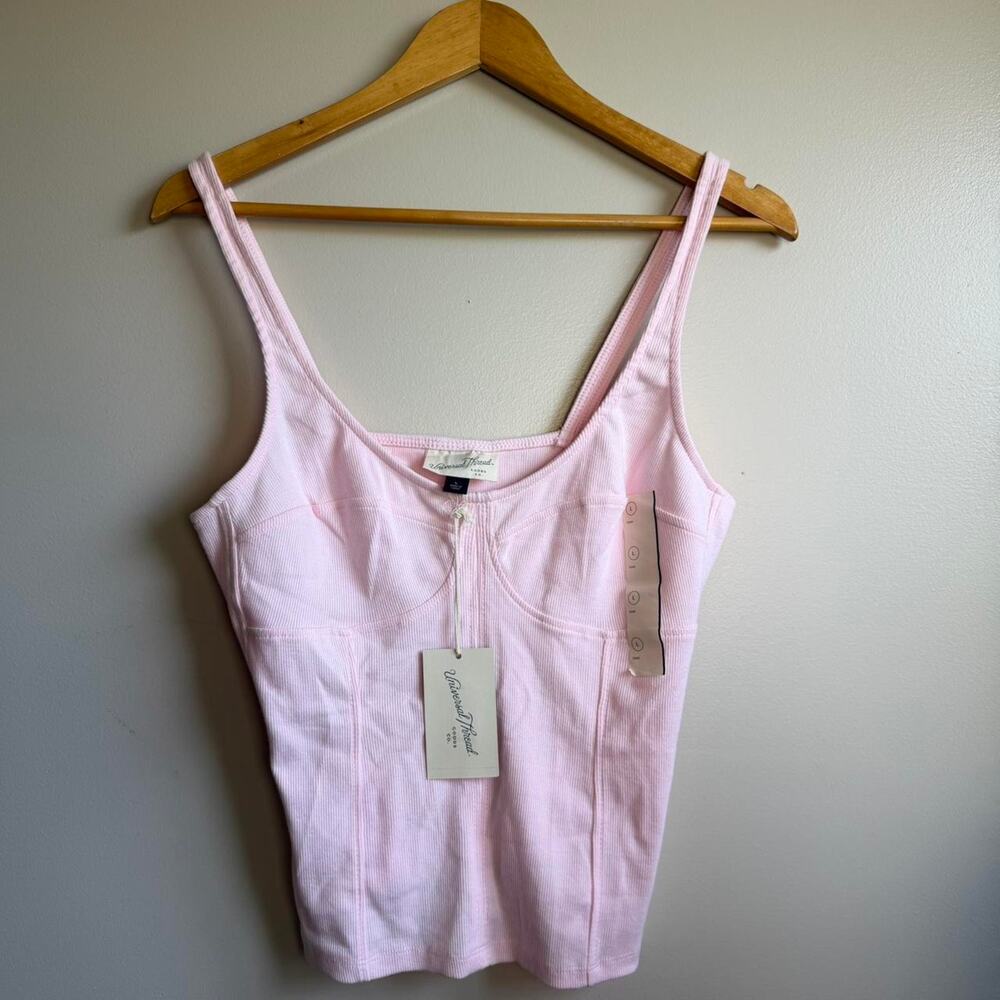 Nwt Universal Thread Light Pink Corset Tank Top Soft Girl Aesthetic L